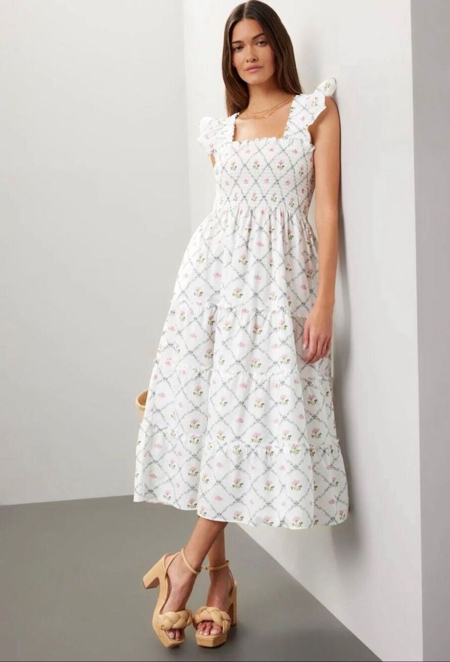 Hill House Home Ellie Nap Dress in White Floral Butterfly XXL